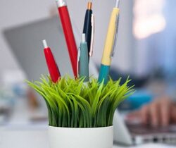 potted pen stand