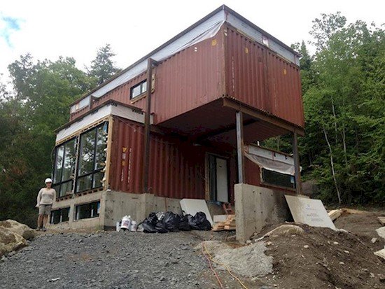 shipping containers house windows