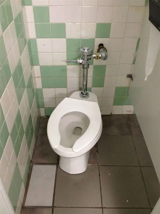 sideways toilet