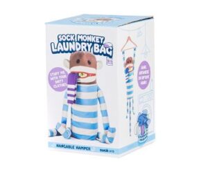 sock monkey laundry bag box