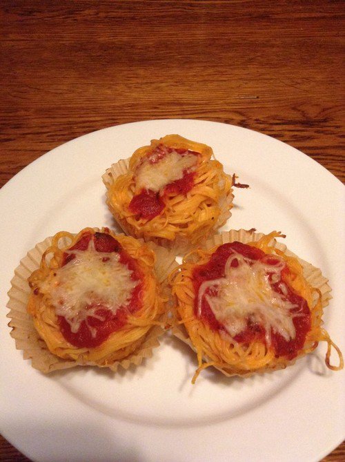 spaghetti cupcakes