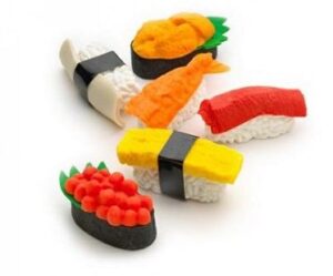 sushi erasers set