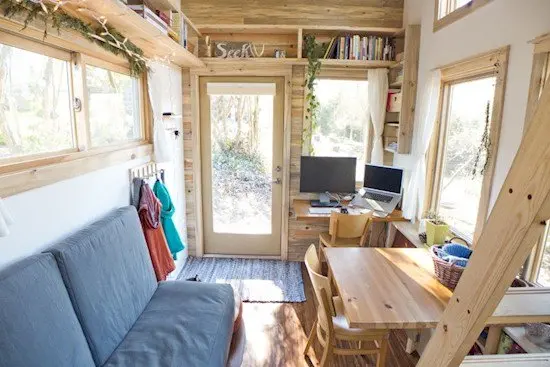 tiny house trees inside