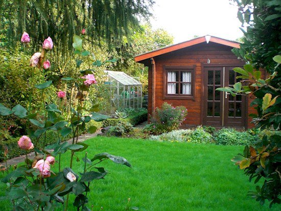 tiny wooden house gardens