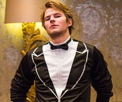 tuxedo tracksuit black bow