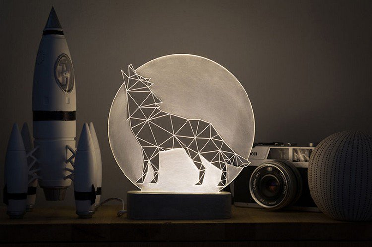wolf moon lamp