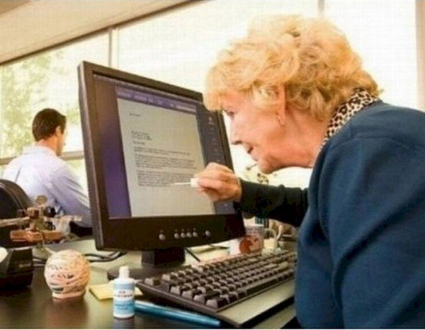 woman erasing mistake computer