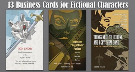Business Cards Designed Fictional Characters