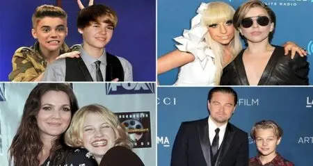 Celebrities Posing With Younger Selves