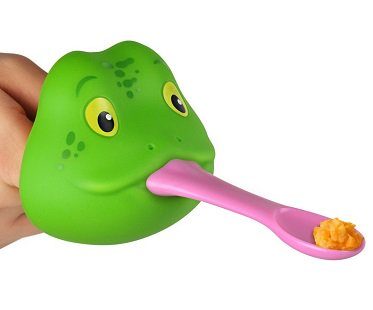 Frog Feeding Spoon green