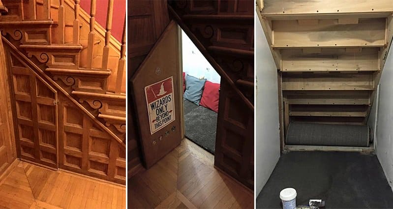 Mom Turns Cupboard Under The Stairs Into Awesome Harry Potter-Themed ...