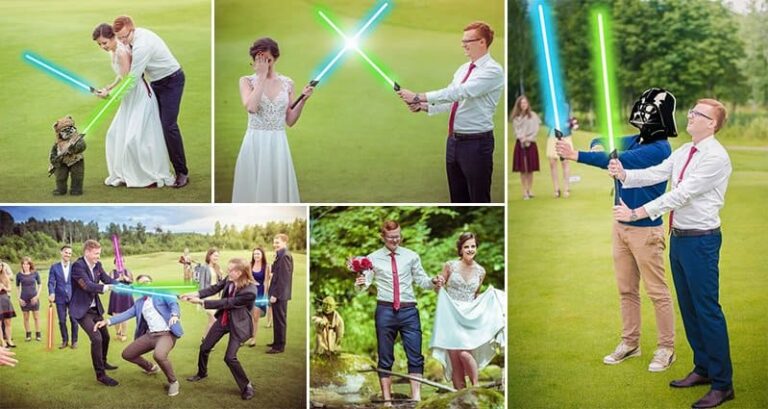 Meinardas Valkevicius Star Wars Themed Wedding Photos