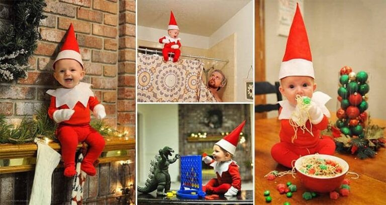 Real-Life 'Elf On The Shelf' Baby