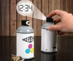 Spraypaint Projection Clock