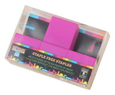 Tetris Staple-Free Stapler purple box