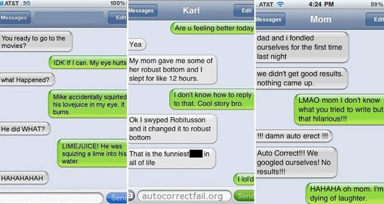 Text Messages Auto Correct Function