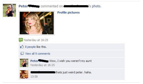 aunt facebook fail