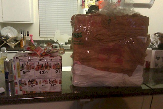 badly wrapped presents