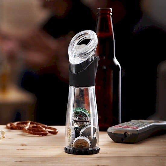 bottle opener collects caps