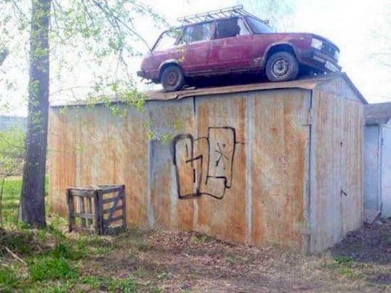car on roof