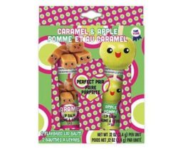 caramel and apple lip balms