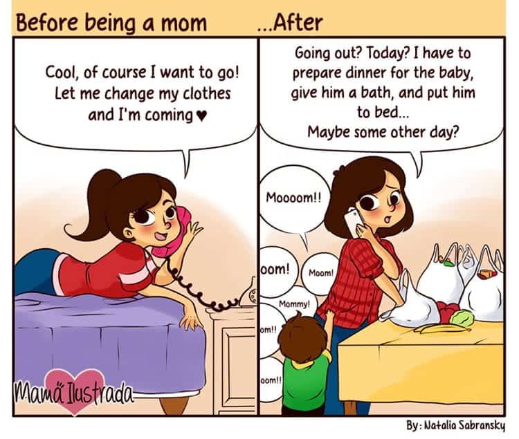 Natalia Sabransky Illustrates Hilarious Mom Problems