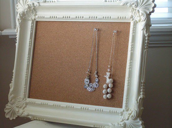 cork board frame earrings