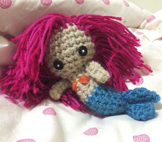 crochet mermaid doll