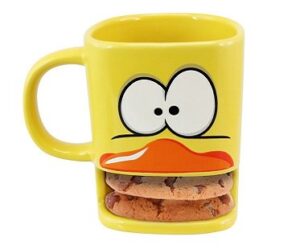 duck biscuit mug yellow