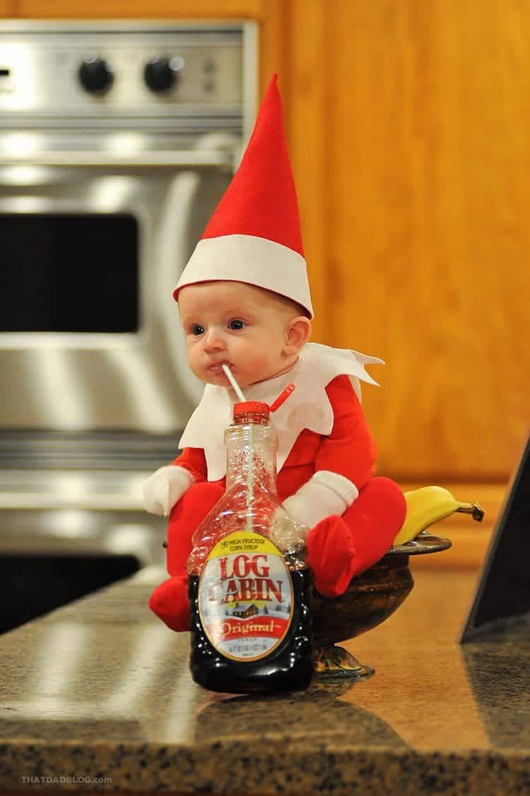 elf drinking syrup