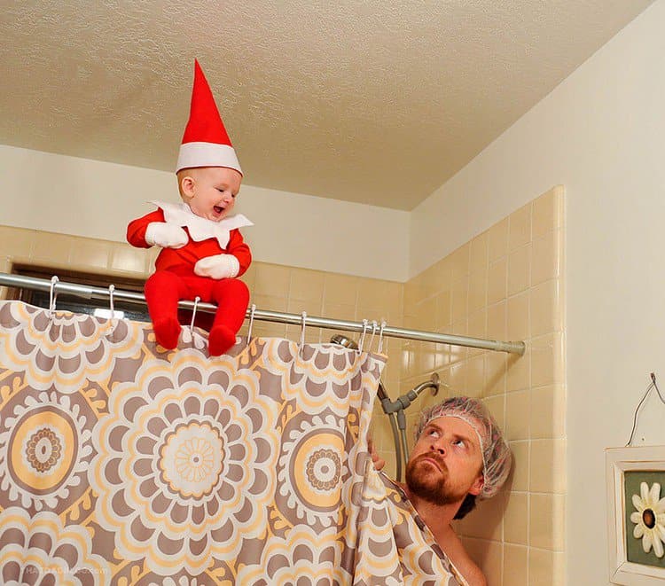 elf in bathroom