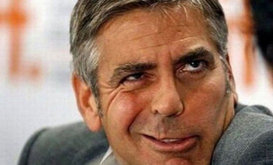 george clooney funny face