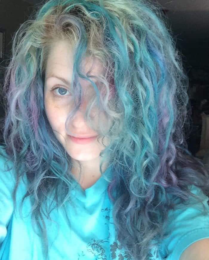 girl crazy blue hair