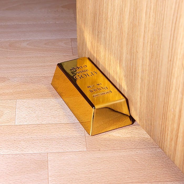 gold bar doorstop