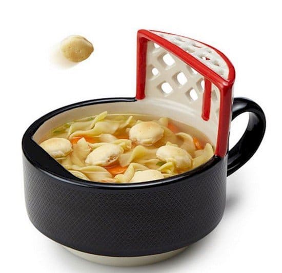 hockey net soup bowl