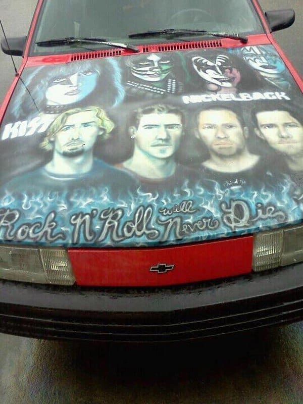 kiss nickelback car