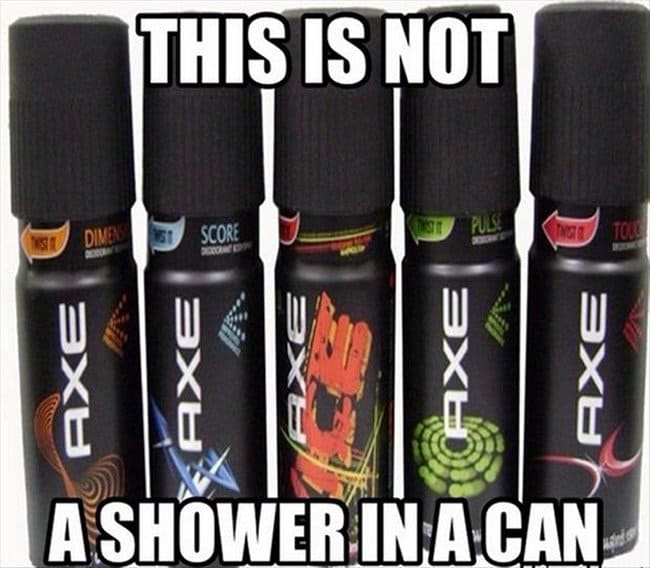 not shower in can