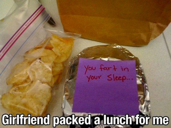 packed lunch fart