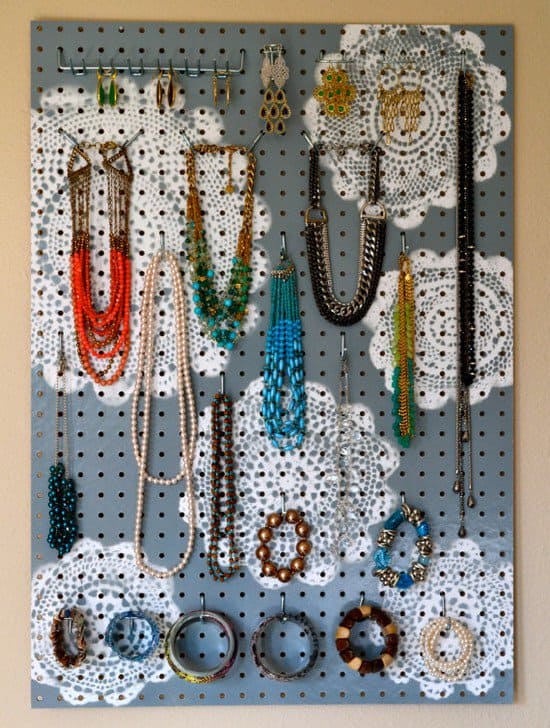 pegboard jewelry holder