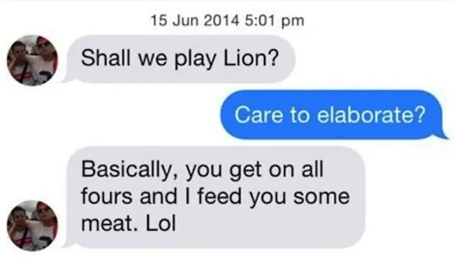 shall we play lion pick up line