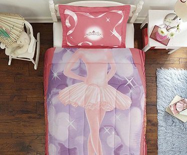 pink ballerina bedding set kids