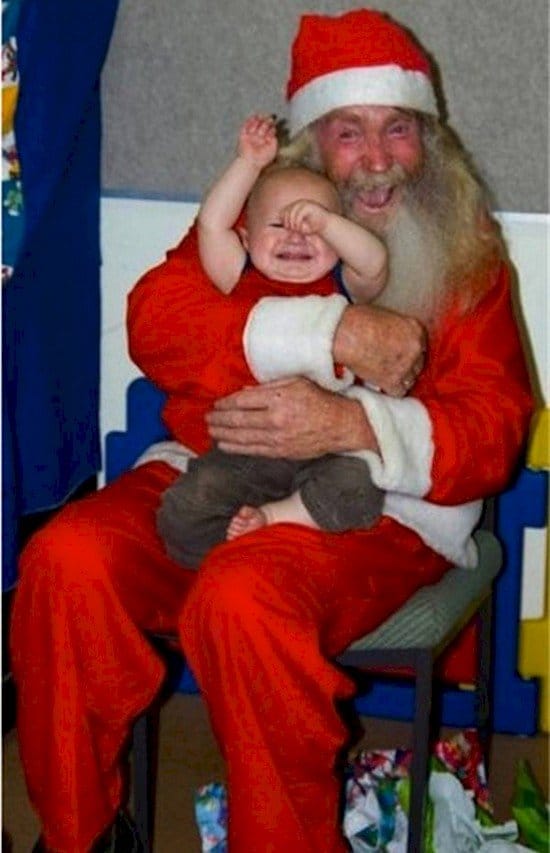 santa baby crying