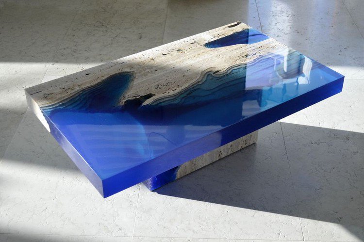 shiny lagoon table