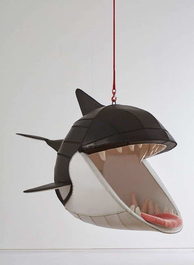 side view whale hanging chair