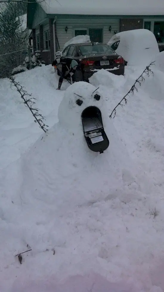 snowman mailbox