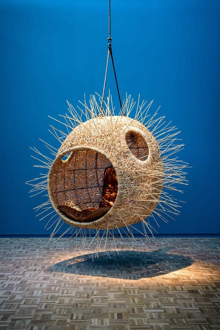 spiky hanging chair