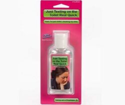 toilet texting hand sanitizer