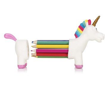 unicorn pencil holder rainbow