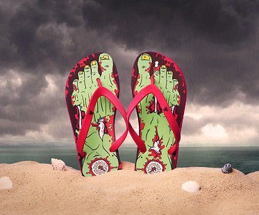 zombie flip flops
