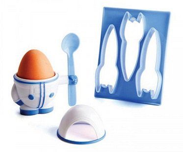 Astronaut Egg Cup And Toast Cutter set